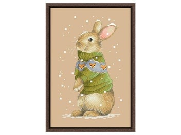 Listing 6 of 10 for White Bear Cross Stitch Kit Cute Animal18ct 14ct 11ct Flaxen Linen Fabric Cloth