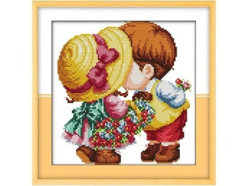 Listing 4 of 10 for Lovers Innocence Girl Boy Patterns Counted Cross Stitch Set 11CT 14CT 16CT