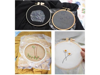 Listing 7 of 10 for PVA Water Soluble Film Embroidery Stabilizer DIY Embroidery Supplies