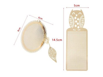 Listing 8 of 10 for Cute Exquisite Metal Cross-Stitching Bookmark Kit DIY Cross Stitch Needlework