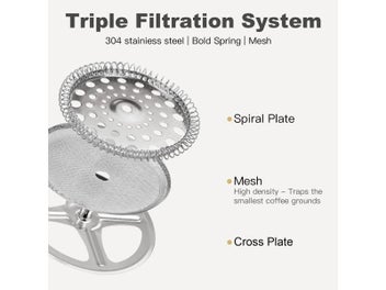 Listing 8 of 10 for Borosilicate Glass 20oz French Press Coffee Maker 5 Cup Capacity Single Serve