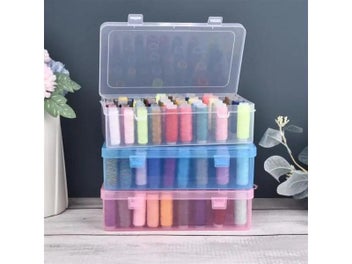Listing 6 of 10 for 42 Axis Sewing Threads Box Thread Bobbins Empty Sewing Reel Box Sewing Box
