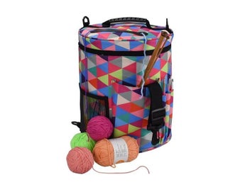 Listing 7 of 13 for DIY Woven Storage Bag Sewing Embroidery Tool Storage Crochet Yarn Drum Bag Bead