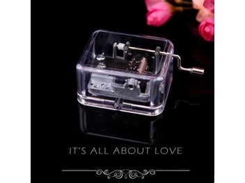 Listing 4 of 9 for Hand Operated Acrylic Music Box Creative Crafts Ornaments Birthday Gifts