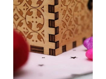 Listing 6 of 16 for Music Box Color Printing Wooden Hand Crank For Birthday Valentine's Christmas