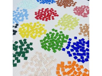 Listing 4 of 10 for 50pcs Colored Crystal Glass Mosaic Pieces For DIY Home Decoration