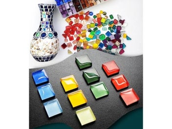 Listing 5 of 9 for 100 Pcs 1*1 Cm Transparent Glass Crystal Mosaic Tiles For Children's Diy