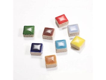 Listing 6 of 10 for 100pcs(Approx. 100g/3.5oz) Porcelain Mosaic Tiles 9.5mm Square Ceramic Mosaic