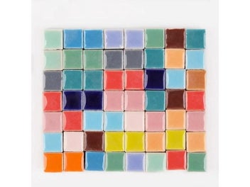 Listing 7 of 10 for 100pcs(Approx. 100g/3.5oz) Porcelain Mosaic Tiles 9.5mm Square Ceramic Mosaic