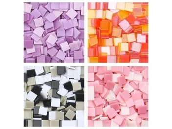 Listing 5 of 10 for 100pcs 1cm Square Resin Mosaic Tiles 0.2cm Thickness DIY Crafts Materials
