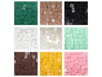 Listing 6 of 10 for 100pcs 1cm Square Resin Mosaic Tiles 0.2cm Thickness DIY Crafts Materials