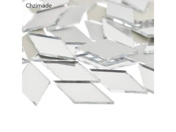 Listing 7 of 9 for Lychee Life 100Pcs Diamond Shape Glass Mirror Mosaic Tiles Bulk Home Crafts DIY