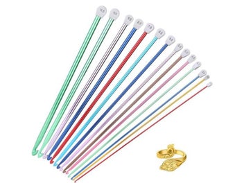 Listing 3 of 10 for Aluminum 35cm Knitting Crochet Hook Set Tunisian Crochet Hooks Multicolor