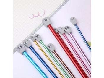 Listing 6 of 10 for Aluminum 35cm Knitting Crochet Hook Set Tunisian Crochet Hooks Multicolor