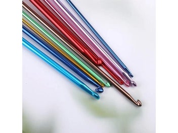 Listing 7 of 10 for Aluminum 35cm Knitting Crochet Hook Set Tunisian Crochet Hooks Multicolor