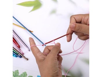 Listing 8 of 10 for Aluminum 35cm Knitting Crochet Hook Set Tunisian Crochet Hooks Multicolor