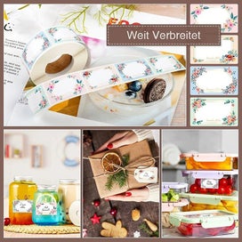 Listing 6 of 7 for 500Pcs/Roll Flowers Name Labels Kitchen Blank Stickers Refrigerator Freezer