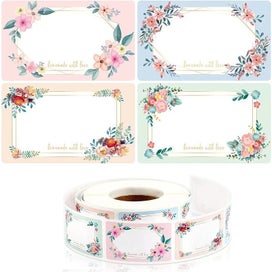 Listing 2 of 7 for 500Pcs/Roll Flowers Name Labels Kitchen Blank Stickers Refrigerator Freezer