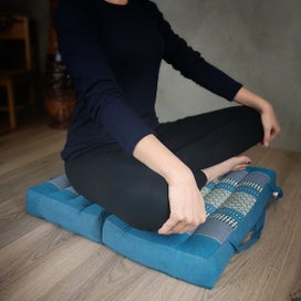 Listing 4 of 9 for [MANGO TREES] Foldable Meditation Cushion Zafu&Zabuton Set Green