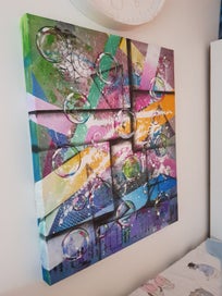 Listing 2 of 5 for Hand- painted, abstract, canvas board, 50x60 (cm) by Y.M Art