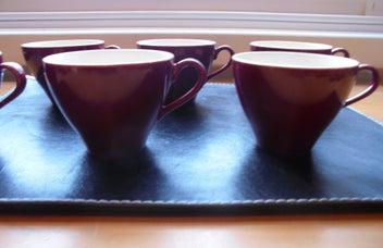 Listing 4 of 9 for J & G MEAKIN PLUM RED TULIP CUPS (x 6)