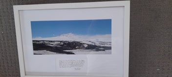 Listing 2 of 7 for Very rare photo of Mt Erebus by Sir Dave Dobbyn. With hand written note.