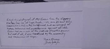 Listing 4 of 7 for Very rare photo of Mt Erebus by Sir Dave Dobbyn. With hand written note.