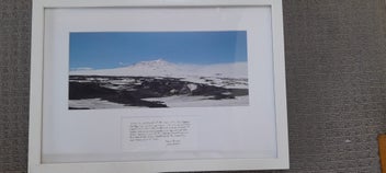 Listing 7 of 7 for Very rare photo of Mt Erebus by Sir Dave Dobbyn. With hand written note.