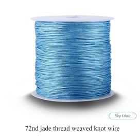 Listing 3 of 3 for 100M x 0.8mm Nylon Chinese Knot Cord Rattail Macrame Shamballa Thread String Sky