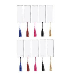 Listing 1 of 4 for 10 Sets Tassels Book Marks Blank Acrylic Bookmarks Tassels Decor Diy Bookmarks