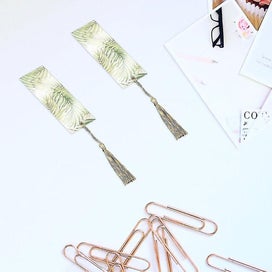 Listing 4 of 4 for 10 Sets Tassels Book Marks Blank Acrylic Bookmarks Tassels Decor Diy Bookmarks