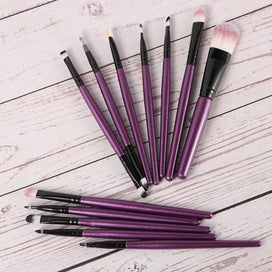 Listing 5 of 5 for 12 Pcs Makeup Brushes Kit Nylon Bristles Synthetic Soft Powder Brush Blush Brus
