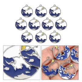 Listing 3 of 4 for 10 Pcs Scrapbook Embellishments Flower Flatback Beads Charm Diy Jewelry Metal P