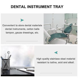 Listing 3 of 3 for 2pcs Stainless Steel Tray Dental Oral Instrument Plate Dental Instrument Tray