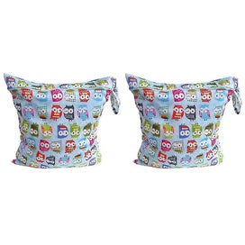 Listing 2 of 3 for 2pcs Colorful Owl Pattern Washable Reusable Waterproof Zippered Baby Cloth Diap
