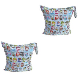 Listing 3 of 3 for 2pcs Colorful Owl Pattern Washable Reusable Waterproof Zippered Baby Cloth Diap