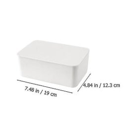 Listing 3 of 3 for 1pc Mask Storage Box Multifunctional Dustproof Storage Case For Home white