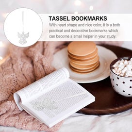 Listing 2 of 3 for 6 Pcs Recuerdos De Boda Page Marker Artistic Bookmark Metal Bookmarks Tassel De