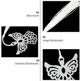 Listing 3 of 3 for 6 Pcs Recuerdos De Boda Page Marker Artistic Bookmark Metal Bookmarks Tassel De