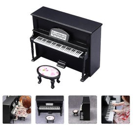 Listing 2 of 5 for Home Furniture Decoration Music Box Mini Wooden Piano Piano Ornament Miniature
