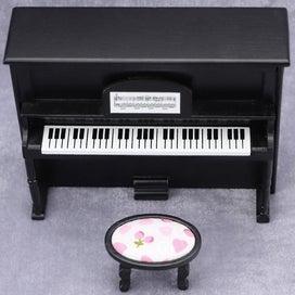 Listing 4 of 5 for Home Furniture Decoration Music Box Mini Wooden Piano Piano Ornament Miniature