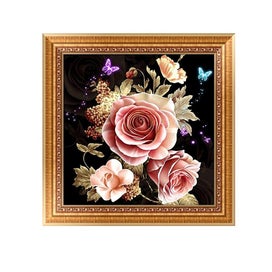 Listing 2 of 3 for 5 D Embroidery Kit Flower Diamond Picture Picture Supplies Wall Diamond Picture