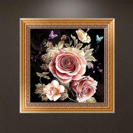 Listing 3 of 3 for 5 D Embroidery Kit Flower Diamond Picture Picture Supplies Wall Diamond Picture