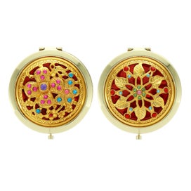 Listing 1 of 4 for 2pcs Makeup Mirror Vintage Magnifying Compact Mirror Cosmetic Mirror Small Mirr