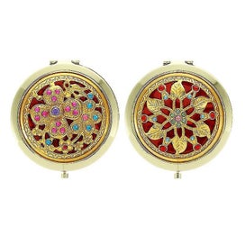 Listing 2 of 4 for 2pcs Makeup Mirror Vintage Magnifying Compact Mirror Cosmetic Mirror Small Mirr