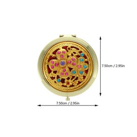 Listing 4 of 4 for 2pcs Makeup Mirror Vintage Magnifying Compact Mirror Cosmetic Mirror Small Mirr