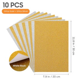 Listing 3 of 3 for Ultnice 10pcs Glitter Cardstock Paper Sparkly Paper For Diy Project Gift Box Wr