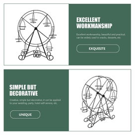 Listing 2 of 4 for Rotating Display Stand Iron Cake Stand Cupcake Display Wedding Cake Rack Cake D