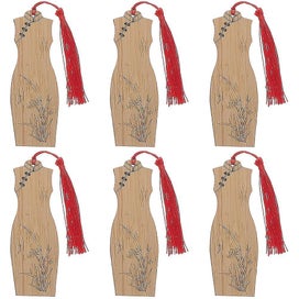 Listing 1 of 3 for 6pcs Carving Designed Paper Marker Festival Bookmark Bookmark Decoration