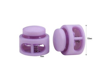 Listing 8 of 10 for 10pcs Round Plastic Toggle Clip Stopper Two Holes Cord Lock Stopper Paracord